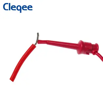 Cleqee P1045 5 szt. 4 mm stackable banana plug to test clip test leads Durable Multimeter Testing Cables miedź 1 m