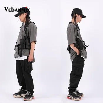 Cool Function Chest Rig Bag Waist Pack Hip Hop Boy Streetwear Chest Bag for Men Tactical Multfunction kieszenie kamizelki torba na ramię