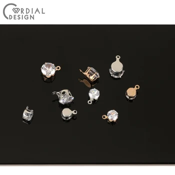 Cordial Design 300szt 6MM 8MM Rhinestone Charms/akcesoria do kolczyków/praca fizyczna/CZ Claw/DIY Making/biżuteria Znaleziska i składniki