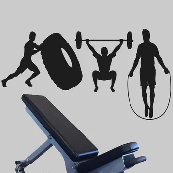 Crossfit Fitness Lekkoatletka Wymienne Etykiety Garaż Siłownia Naklejki Ścienne Winylowe Ozdoby Treningu Naklejki Plakat Freski K547