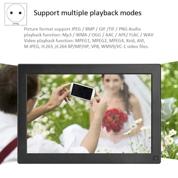Cyfrowa ramka na zdjęcia 10,1-calowy cienka i lekka Full HD Cyfrowa ramka obsługuje 1080P HD WiFi Smart Photo Frame(EU Plug)