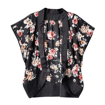 DOUDOULU 2017New casual damskie Kwiat drukowane kimono Szal sweter bluzka płaszcze topy ochrony przeciwsłonecznej szyfon sweter Blusas Casaco#WM