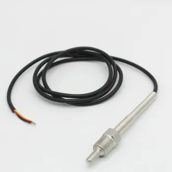 DS18B20 cyfrowy czujnik temperatury G1/4 gwint sondy OD=6 mm 1 m PVC 3-żyłowy przewód obudowa ze stali nierdzewnej L30mm - L300mm