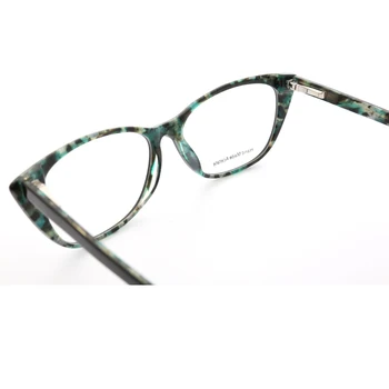 Damskie oprawki okularowe Cateye eyeglass frames for women Fashion round Eyeglasses Frames octanowe punkty Leopard Print Wzór Rx Pink Blue