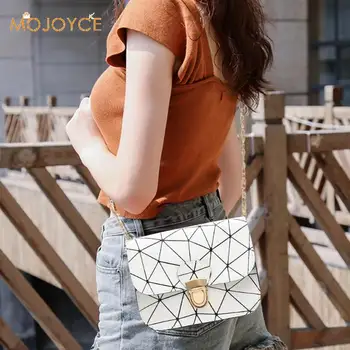 Damskie torby na ramię, sztuczna skóra geometryczny print Messenger koreańskiej torba na ramię torba damska sztuczna skóra Crossbody torby Mujer Sac A Main