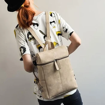 Damskie torby na zamek, modny plecak dla kobiet wodoodporna skóra syntetyczna 3 sposoby studenckie plecaki