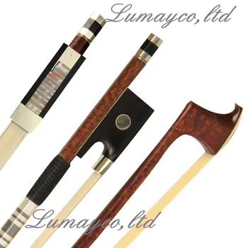 Darmowa Wysyłka Prefessional Carbon Fiber Violin Bow 4/4 Good Balance Snakewood Frog Natural White Horsehair Parts Kształtki