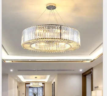 Darmowa wysyłka LED Luxury Clear European Top K9 Clear Crystal lampa wisząca hotelowy sala / salon jadalnia AC Home Decoration