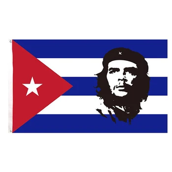 Darmowa wysyłka xvggdg 90 x 150 cm flaga Kuby banner bohater rewolucji na Kubie EI Ernesto CHE Guevara flaga