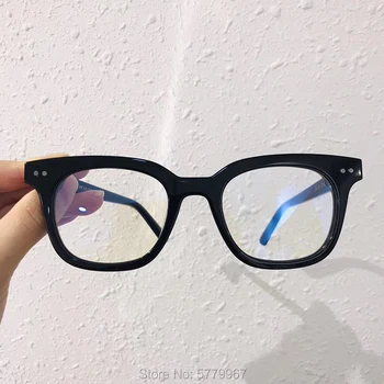 Delikatny projektanta marki z logiem prawdziwa ręczna ацетатная oprawki do okularów Okulary mężczyźni luksusowej marki optyczny przepis kobiety krótkowzroczność