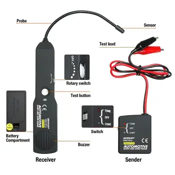 Digital Cars Detector Search Posting Finder Consult Tester Tracer Diagnose Car Circuit Scanner Wire Cable Tracker Tuning