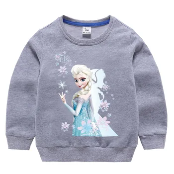 Disney Frozen Elsa dla dzieci sweter wiosna jesień top sweter z długim rękawem dla chłopców dziewcząt bawełna odzież Hooody