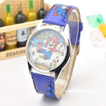 Disney Mario ładny animowany dla dzieci kwarcowy zegarek student losowe biodrowo-zegarki dla dzieci, zegarki zegarek prezent dla dzieci dziewczyna