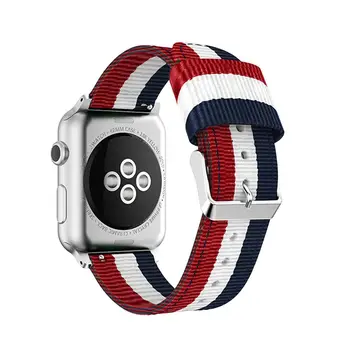 Dla Apple Watch Band 38/42 mm nylon wymiana watchStrap classic band watch bands series 4 3 2 1 Band 42/44 mm watchband