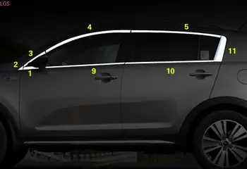 Dla Kia Sportage R 2011-2017 stal nierdzewna auta okna dekoracje paski ozdoby ciała ochrony taśmy przed zadrapaniami stylizacji samochodów
