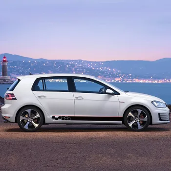 Dla-Volkswagen Golf Tiguan POLO CC Auto Body Sport Styling naklejki na boczne drzwi samochodu naklejki ula krata graficzna Winylowa naklejka