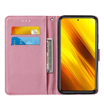 Dla Xiaomi Poco X3 NFC Case 3D skórzane etui z klapką magnetyczną portfel etui na Xiaomi Poco X3 NFC tylna pokrywa Capa