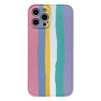 Dla iphone 12 Pro Case,Rainbow Color Case dla iphone XR Case,miękka tylna pokrywka TPU dla iphone 12Pro Max/XR/XS Max