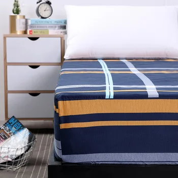 Domowy materaca wodoodporny King Size podwójne łóżko Topper ochraniacz pokrowce drukowane osłony odporne na wilgoć i narzuty