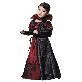Dorośli, dzieci, matka, córka kostiumy na Halloween dla kobiet Victorian Gothic średniowieczny straszny wampir cosplay strój dla dzieci dziewczyn