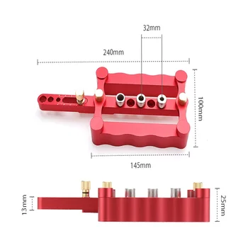 Drillpro 6/8/10mm Self-Centering Dowelling Jig Metric Dowel Adjustable Stop Punch Locator wiertarki narzędzia do obróbki drewna narzędzia