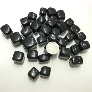 Drop Shipping 100g Cube Natural Obsidian Black Crystal Gemstone Tumbled Stones Feng Shui Natural Stones And Minerals
