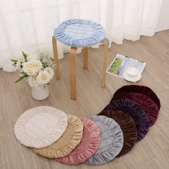 Drop Shipping okrągłe poduszki siedziska na krzesła, koreański styl siedzenia Pad, 30/35/40/45/50 cm antypoślizgowe Flanelowe stolec mata coussin