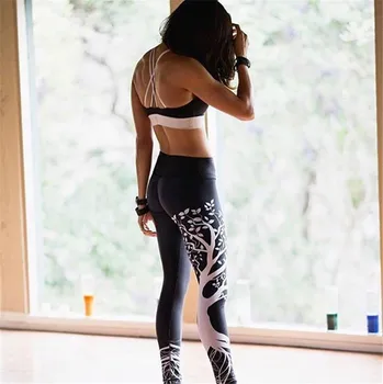 Druk Cyfrowy Fitness Spodnie Kobiety Elastyczne Biodra Legginsy Deporte Mujer Sexy Odzież Sportowa Wysoka Talia Pantalon Femme Spodnie Jogi