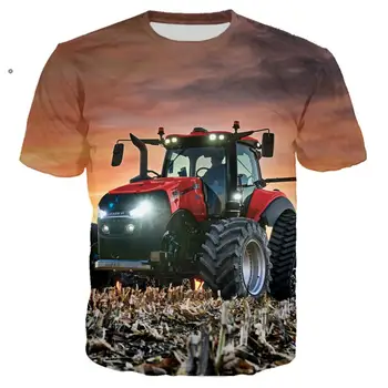 Drukowanie 3D Nowy samochód, ciągnik koszulka męska t-shirt Mężczyźni Kobiety Casual uliczny hip-hop chłopiec tee odzież harajuku topy Camiseta hombre