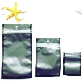 Dura-Aid 100/500 szt./lot 6*8 cm przezroczysty+biały plastikowy worek Zip lock bag film Plastic zipper bag w Woreczku Retail Package hang hole bags