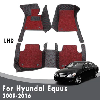 Dwuwarstwowe Druciane Pętle Dywaniki Samochodowe Do Hyundai Equus 2016 2013 2012 2011 2010 2009 Luksusowe Dywany Części Wnętrza