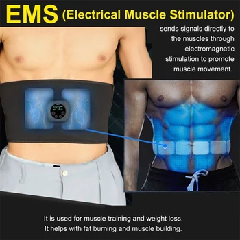 EMS sprawność mięśni stymulator elektryczny pas wyszczuplający schudnąć Fitness wibracyjny masażer spalanie tłuszczu wibracje talii trenera