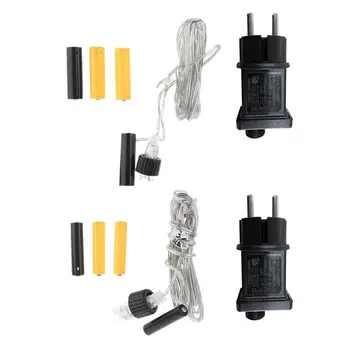 EU Plug AA AAA Battery Eliminator wymienić 2x 3x AA AAA Battery Power Supply kabel do radia święto LED Light elektryczna zabawka
