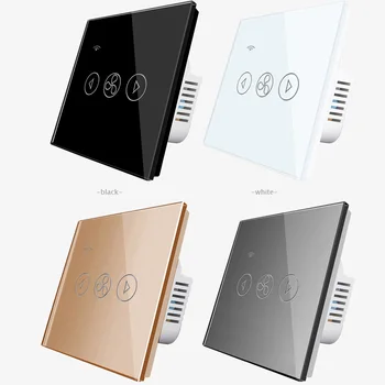 EU Standard Fan Dimmer Wifi App Control Touch Switch Smart Automation Switch 220V Smart Lifi Tuya Phone Faster Slowered for Home