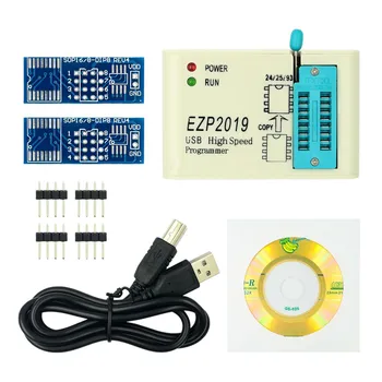 EZP2019 hi-speed USB SPI programista wsparcie 24 25 93 25 EEPROM Flash BIOS chip + 6 elementów z adapterem 1,8 w