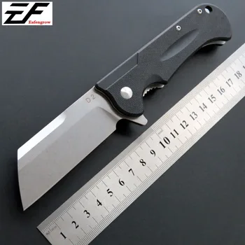 Eafengrow EF227 kemping składany nóż D2 stalowe ostrze czarny G10 uchwyt otwarty scyzoryki taktyczne narzędzie przetrwania