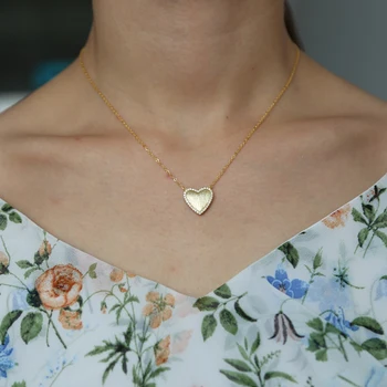 Elegancja prosty minimalny serce naszyjnik dla kobiet wysokiej jakości 925 srebro naszyjnik uroczy naszyjnik biżuteria naszyjniki femme