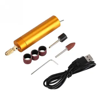 Elektryczna polerska wiertarka USB akumulator mini wiertarka elektryczna DIY szlifierka polerka do grawerowania zestaw narzędzi do gwintów