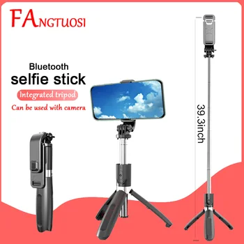 FANGTUOSI ulepszona wersja Bezprzewodowa Bluetooth selfie kij ze statywem chowany składany statyw do akcji kamery iphone 11