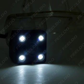 FEELDO 1 kpl Car Rear View Camera With LED Lights For Nissan Tiida/Livina/Geniss/Versa HB/GT-R Reverse Camera