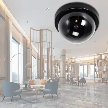 Fałszywa kamera migająca na czerwono diodą led bezpieczeństwa imitacja kamery cctv hotel biuro szkoła