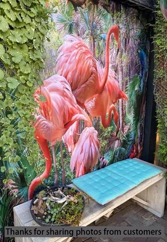 Flamingo Zasłony Prysznicowe Zielony Liść Wodoodporny Poliester Scandinavian Home Decor Łazienka Wystrój Łazienki