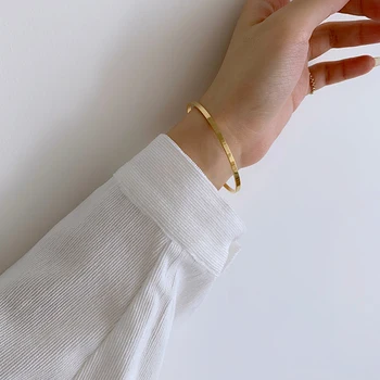 GHIDBK elegancki, prosty, delikatny prosta bransoletka bransoletki minimalistyczny geometryczny kwadratowy okrągły bransoletka styl uliczny bransoletki Damskie biżuteria