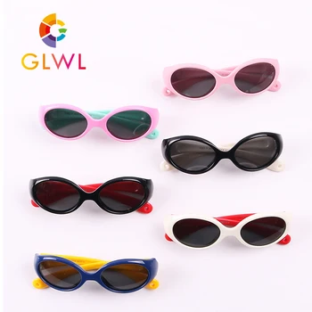 GLWL kids okulary dla dzieci spolaryzowane kwadratowe soczewki chłopcy silikonowe dla dzieci lustrzane okulary 2021 modne style owalne okulary
