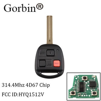 GORBIN 3Button Keyless Entry Remote Key For Lexus HYQ1512V 4D67 Chip For Lexus GX470 2003-2009 For Lexus LX470 2003-2007 klucz samochodowy