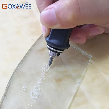 GOXAWEE zmienna prędkość elektryczny grawer grawerowanie zewnętrzny uchwyt ploter maszyna przecinak porady z tworzyw sztucznych drewno szkło tworzywa sztuczne ceramika