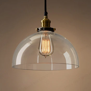 GZMJ Vintage Industrial Loft LED lampa wisząca szklany uchwyt retro loft bar lampa abażur światło, wystrój domu lampy lampa wisząca