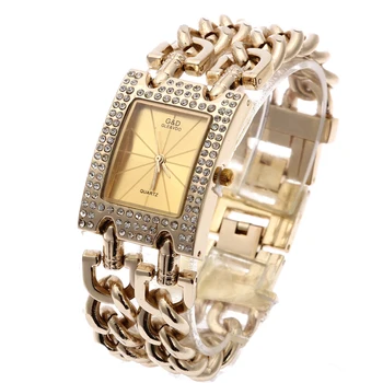 G&D Top Brand Luksusowe Damskie Zegarek Kwarcowy Zegarek Gold Relogio Feminino Saat Dress Watch Relojes Mujer Lady Clock Gifts Jelly