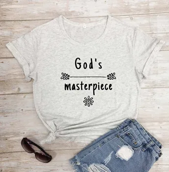 God ' s Masterpiece Spiritual Faith Spirituality Christ Jesus Religion Funny Motivational Inspirujące Gift T-Shirt ree top M113