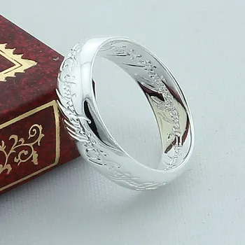 Gorąca Sprzedaż 925 Srebro Biżuteria Prosty Angielski Alfabet Okrągłe Pierścienie Dla Kobiet Dziewczyna Urodziny Najlepsze Prezenty